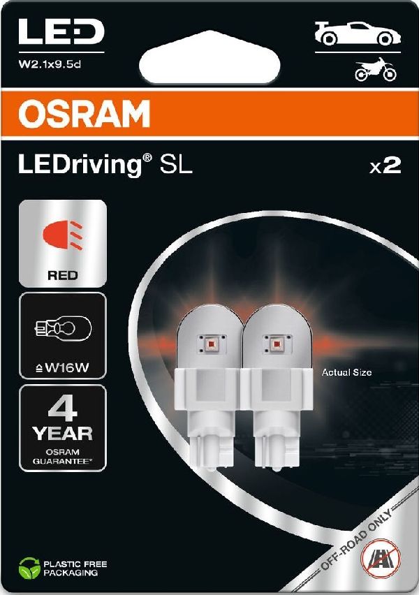 LEDriving SL RED 12V W16W Doppelblister
