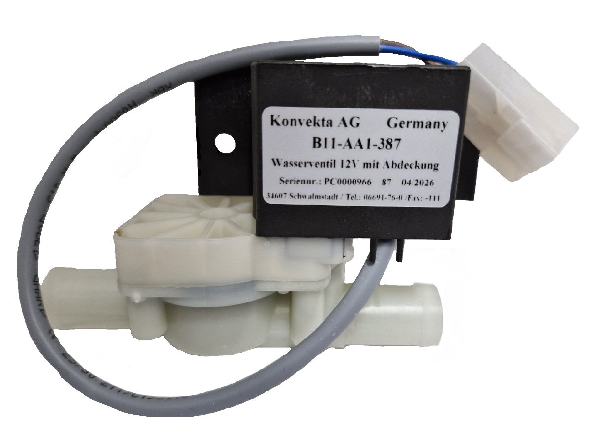Wasserventil 12V m. Abdeckung 16/16mm