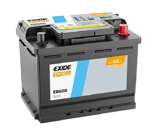 Exide Excell 12V/62Ah/540A LxBxH 242x175x190mm/B13/S:0