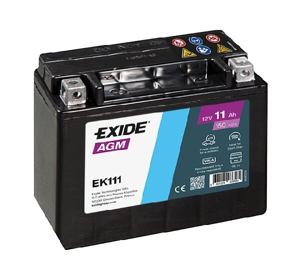 Exide Backup 12V/11Ah/150A LxBxH 150x90x130mm/B0/S:1