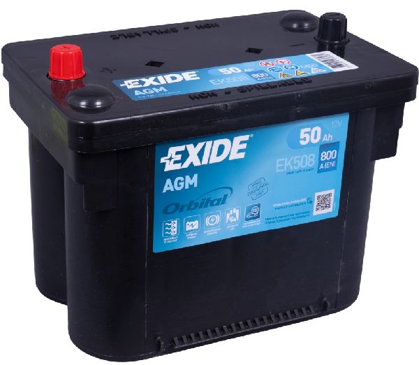 Exide Start-Stop AGM 12V/50Ah/800A LxLxH 260x173x206mm/B7/C:9