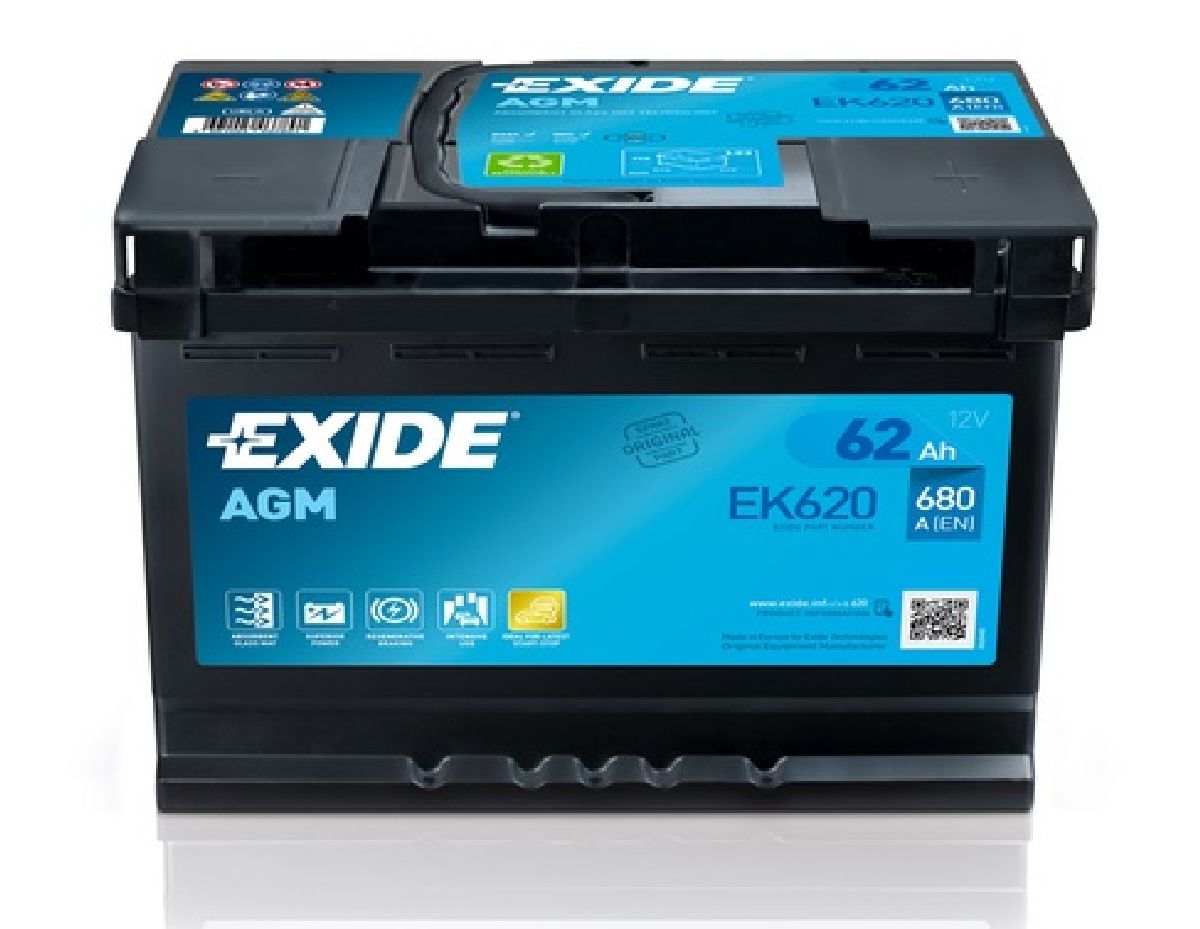 Exide Start-Stop AGM 12V/62Ah/680A