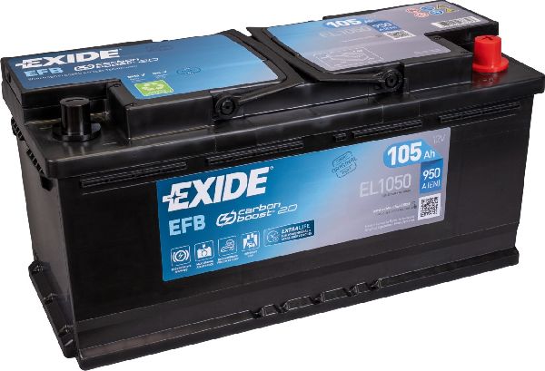 Exide Start-Stop EFB 12V/105Ah/950A LxLxH 392x175x190mm/B13/C:0