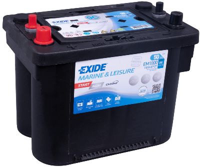 Exide Dual AGM 12V/50Ah/800A LxLxH 260x173x206mm/C:1