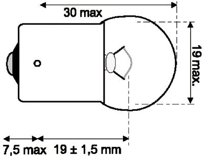 Ampoule 6V/10W/R10W/BA15s