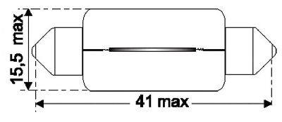 Ampoule de feston 6V/18W/15.5x41