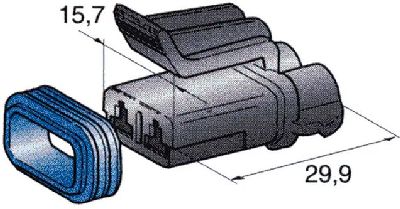 Steckergehuse Delphi Metri-Pack 280 2 Pole / 29.9x25x24mm / mnnlich