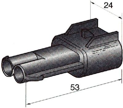 Steckergehuse Delphi Metri-Pack 280 2 Pole / 53x24mm / weiblich