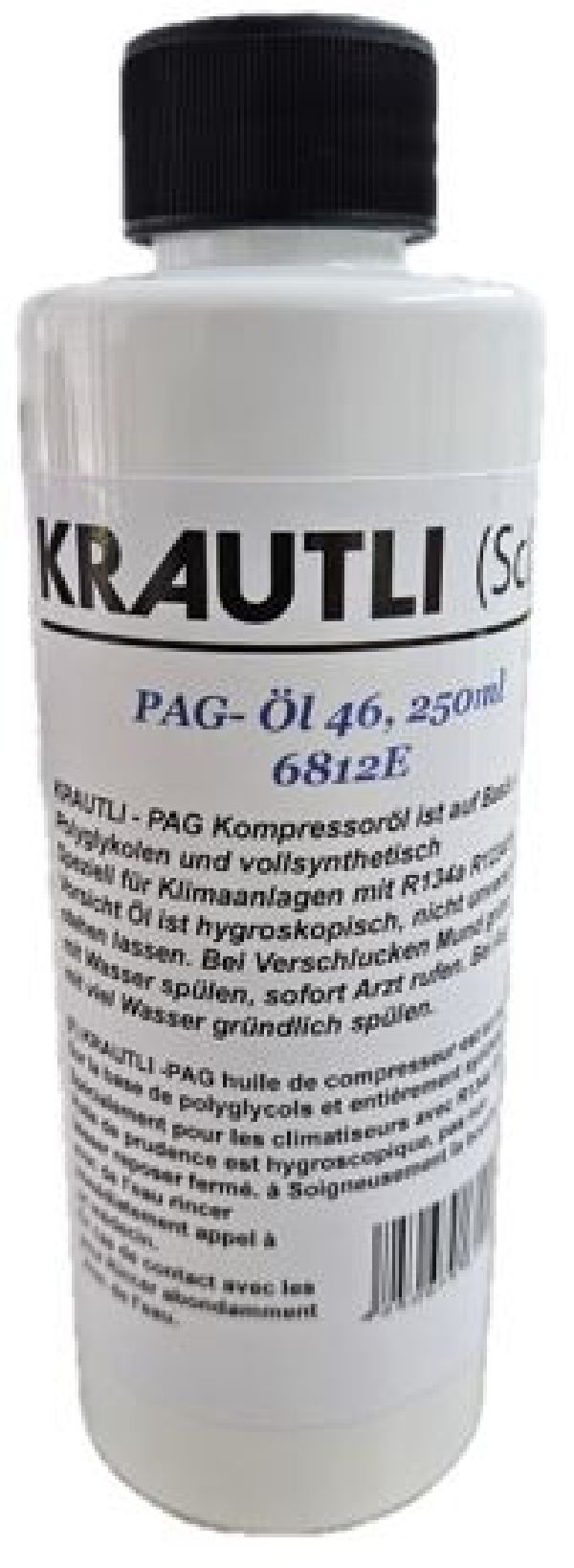 Huile rfrigrante universelle PAG 250 ml / viscosit 46