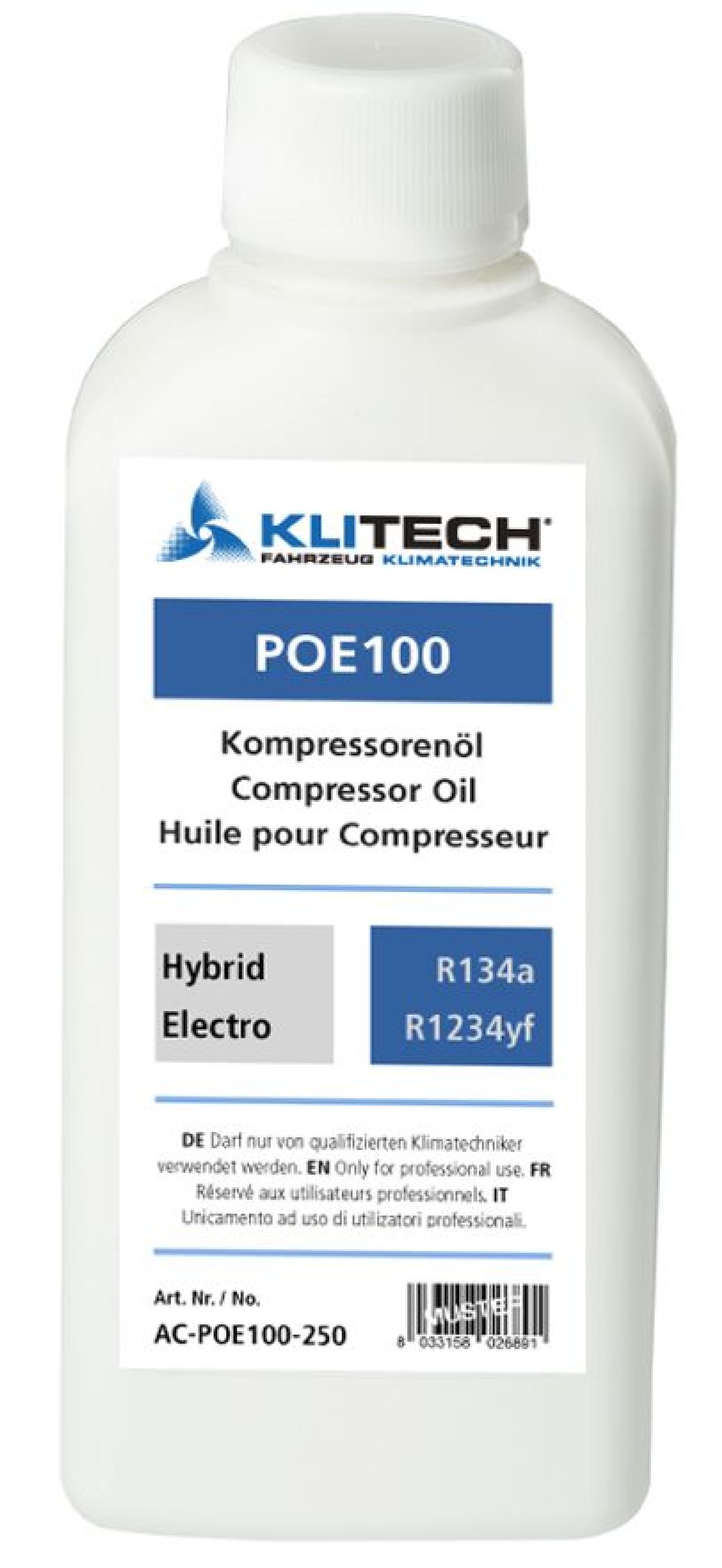 PAG K&auml;ltemittel&ouml;l ISO 100 250ml