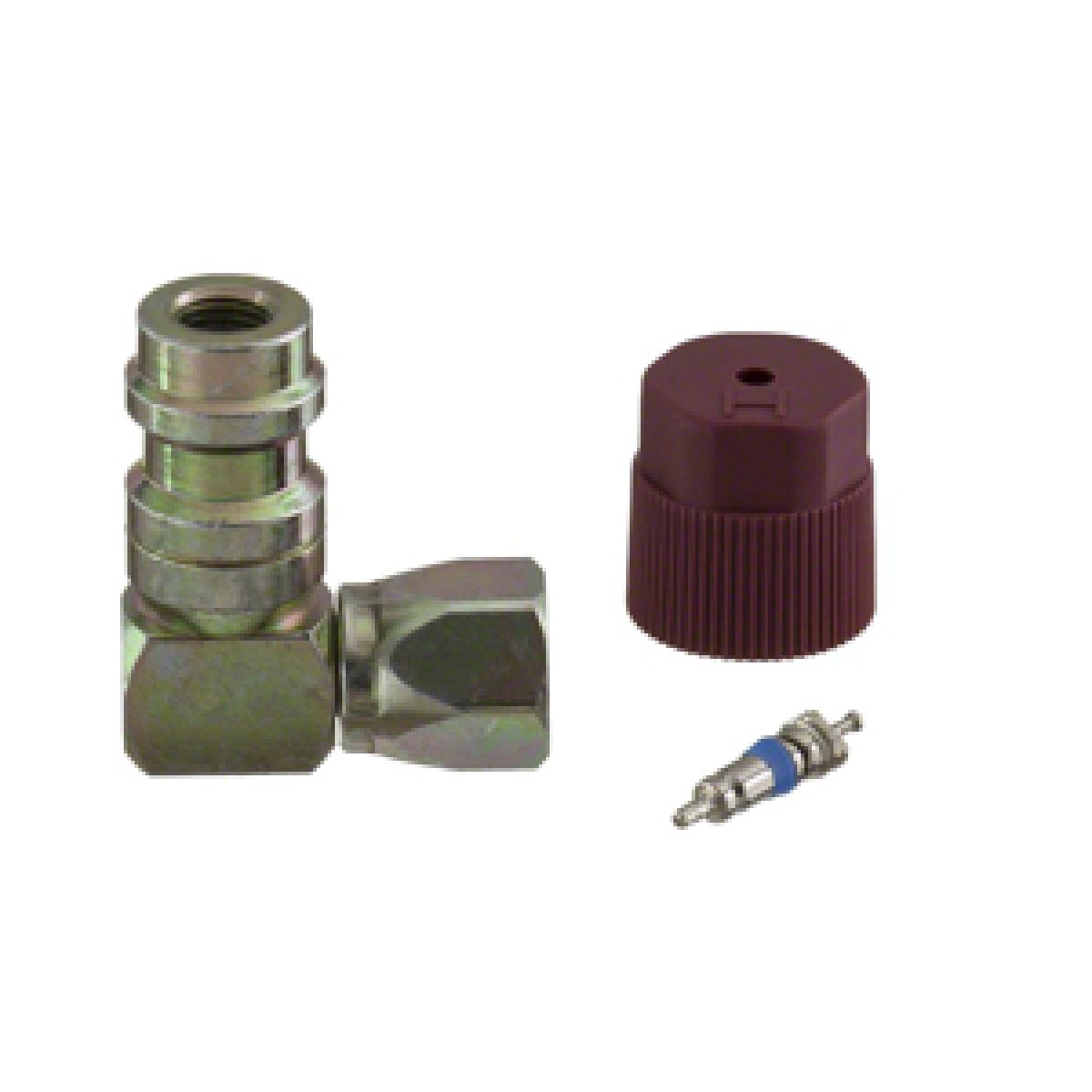 Retrofitadapter 1/4" 90� SAE R134a