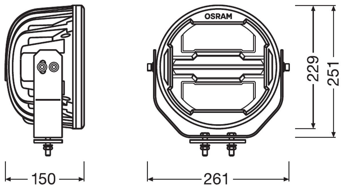 Osram LEDriving ROUND MX260-CB 12-24V/3500Lumen/6000Kelvin