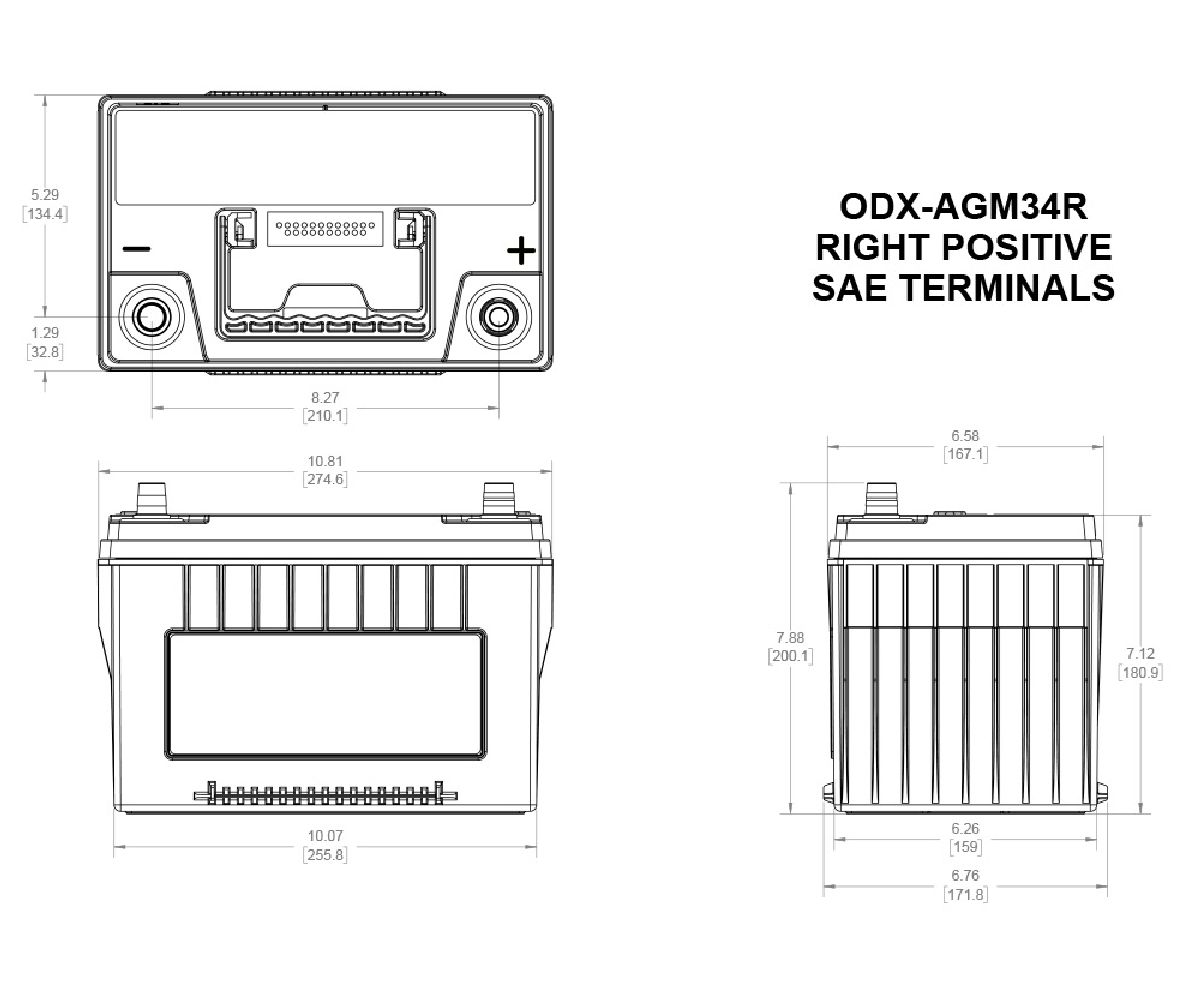 AGM-Batterie 12V/68Ah/850A LxBxH 276x172x202mm/S:1