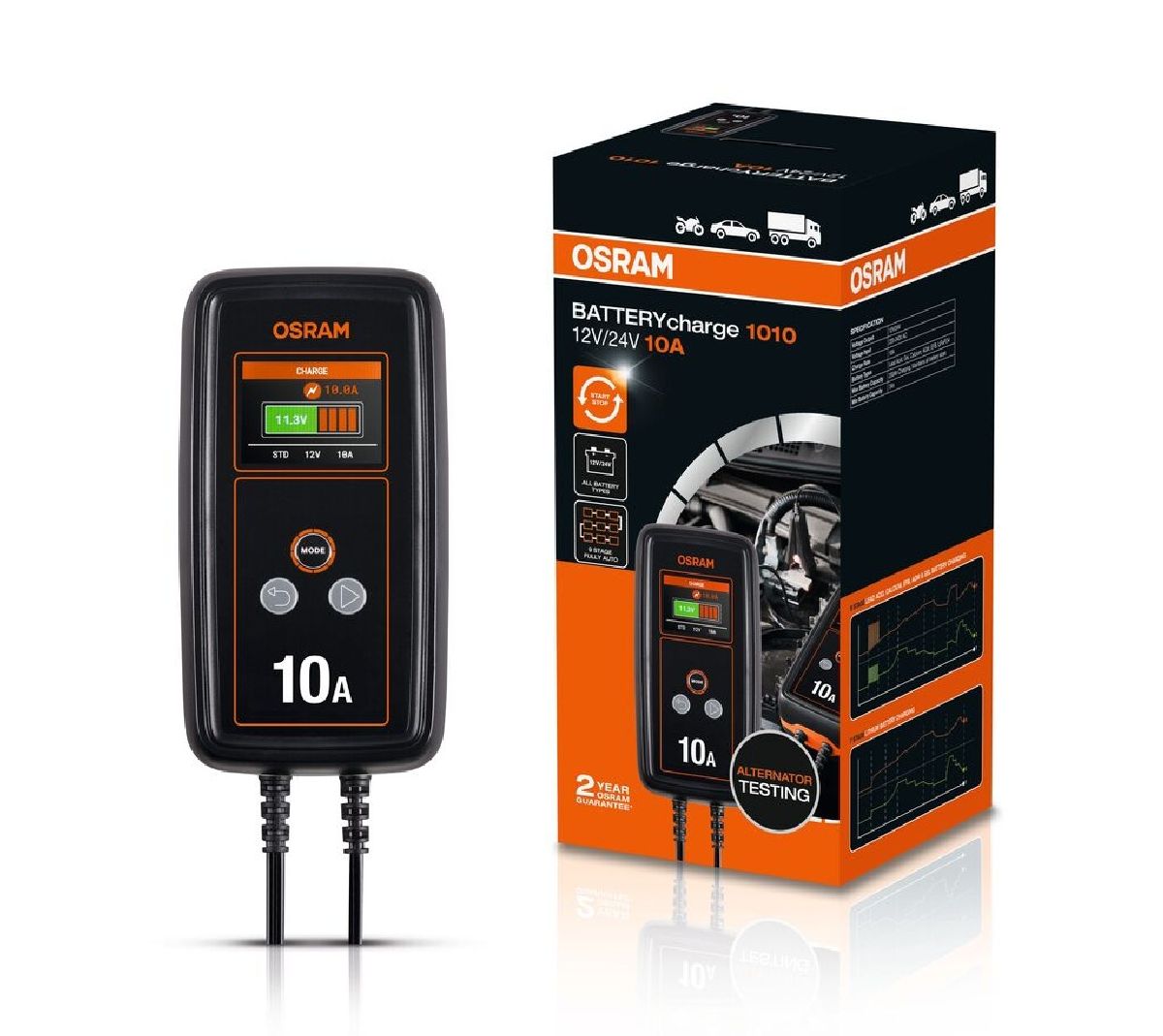 Osram Chargeur de batterie 10A/12-24V