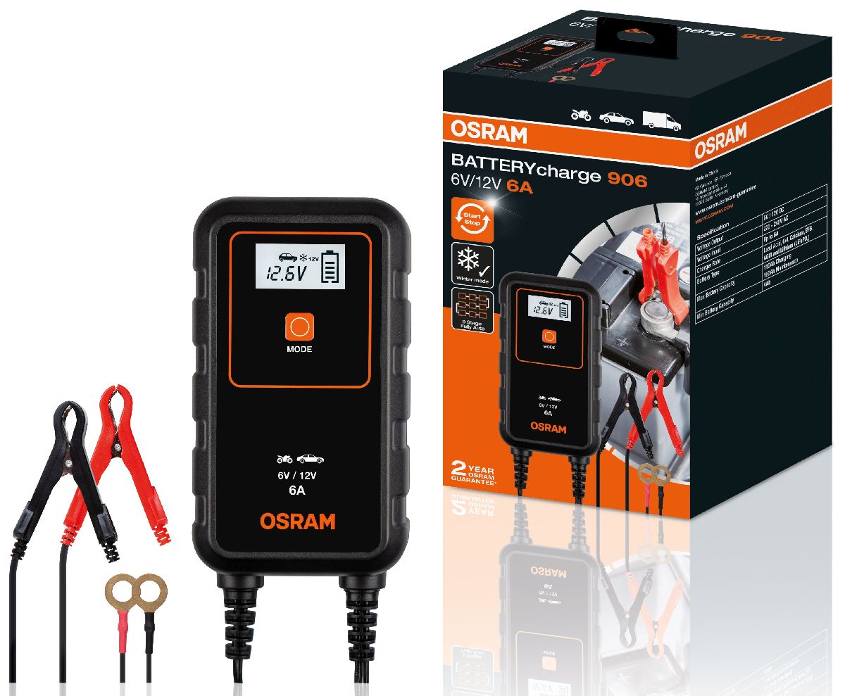 Osram Chargeur de batterie 6A/6-12V