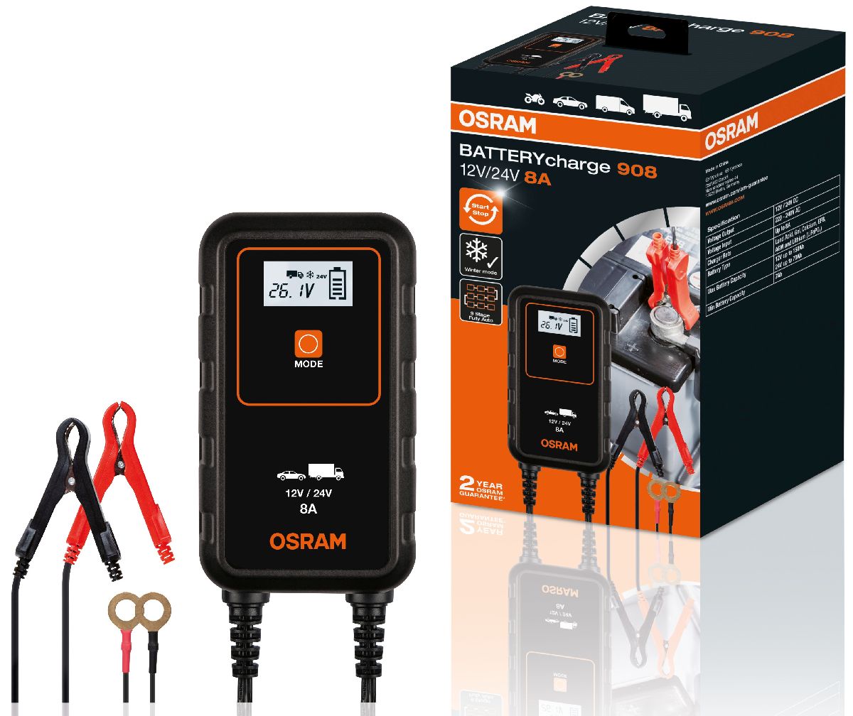 Osram Chargeur de batterie 8A/12-24V