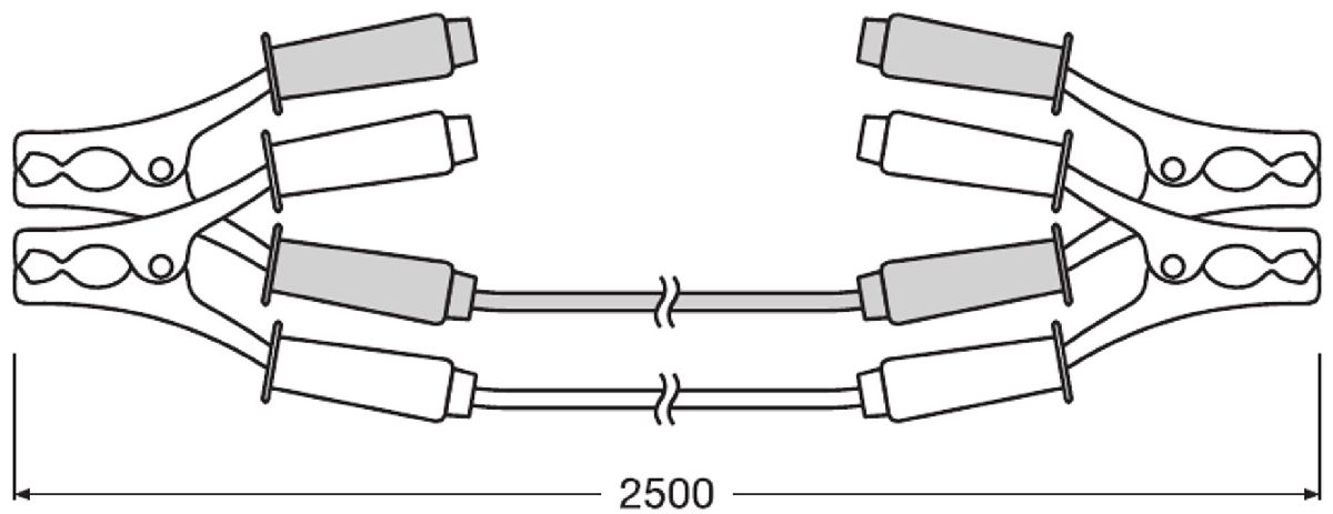 Osram cble dmarrage 150A 6-12V / 6mm / 2.5m