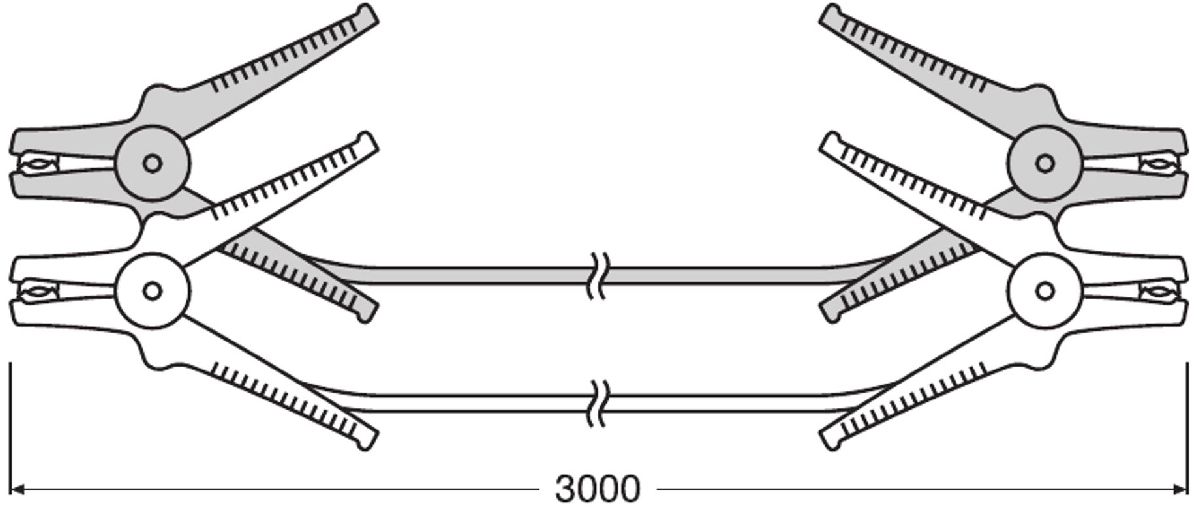 Osram cble dmarrage 200A 6-12V / 8.5mm / 3m