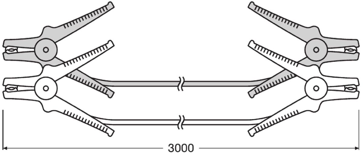 Osram cble dmarrage 300A 6-12V / 16mm / 3m