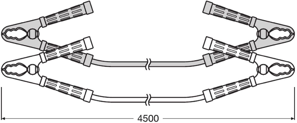 Osram Starthilfekabel 900A 12-24V / 35mm / 4.5m