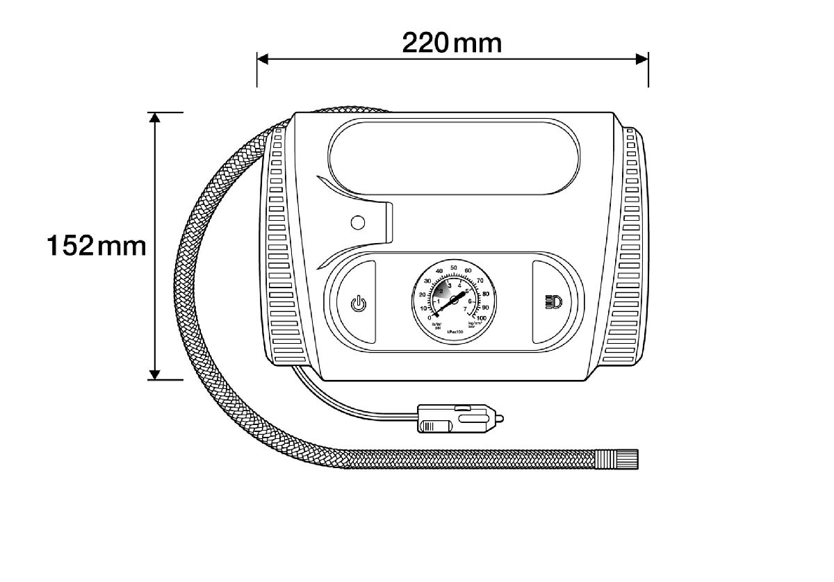 TYREinflate 2110 Analoge Reifenpumpe