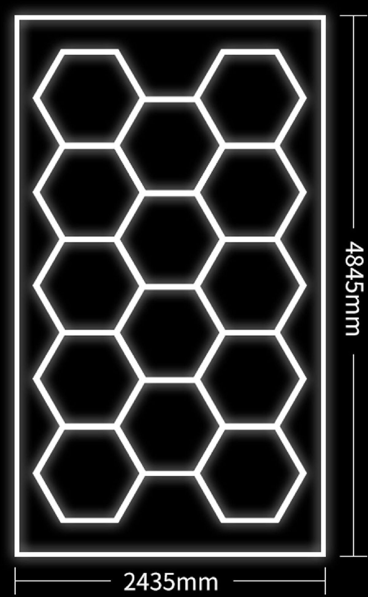LED-Deckenleuchten sechseckig mit Montagerahmen