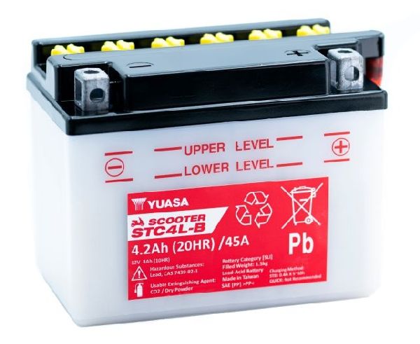 Scooter Conventional 12V/4Ah/45A LxLxA: 121 // 71 // 93 // C:0