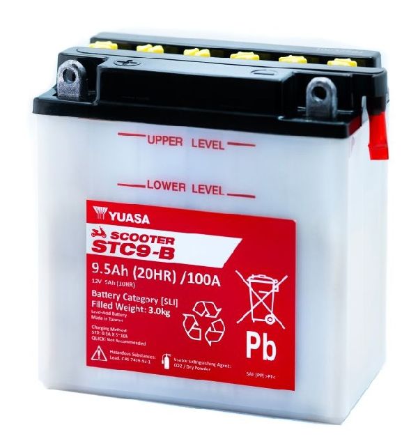 Scooter Conventional 12V/9Ah/115A LxLxA: 137 // 77 // 141 // C:1