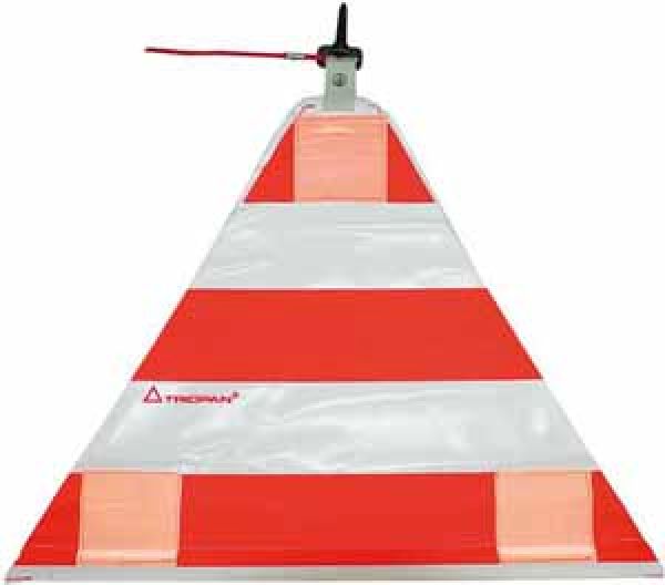 Triopan - mise en garde triangulaire, plat rouge/blanc