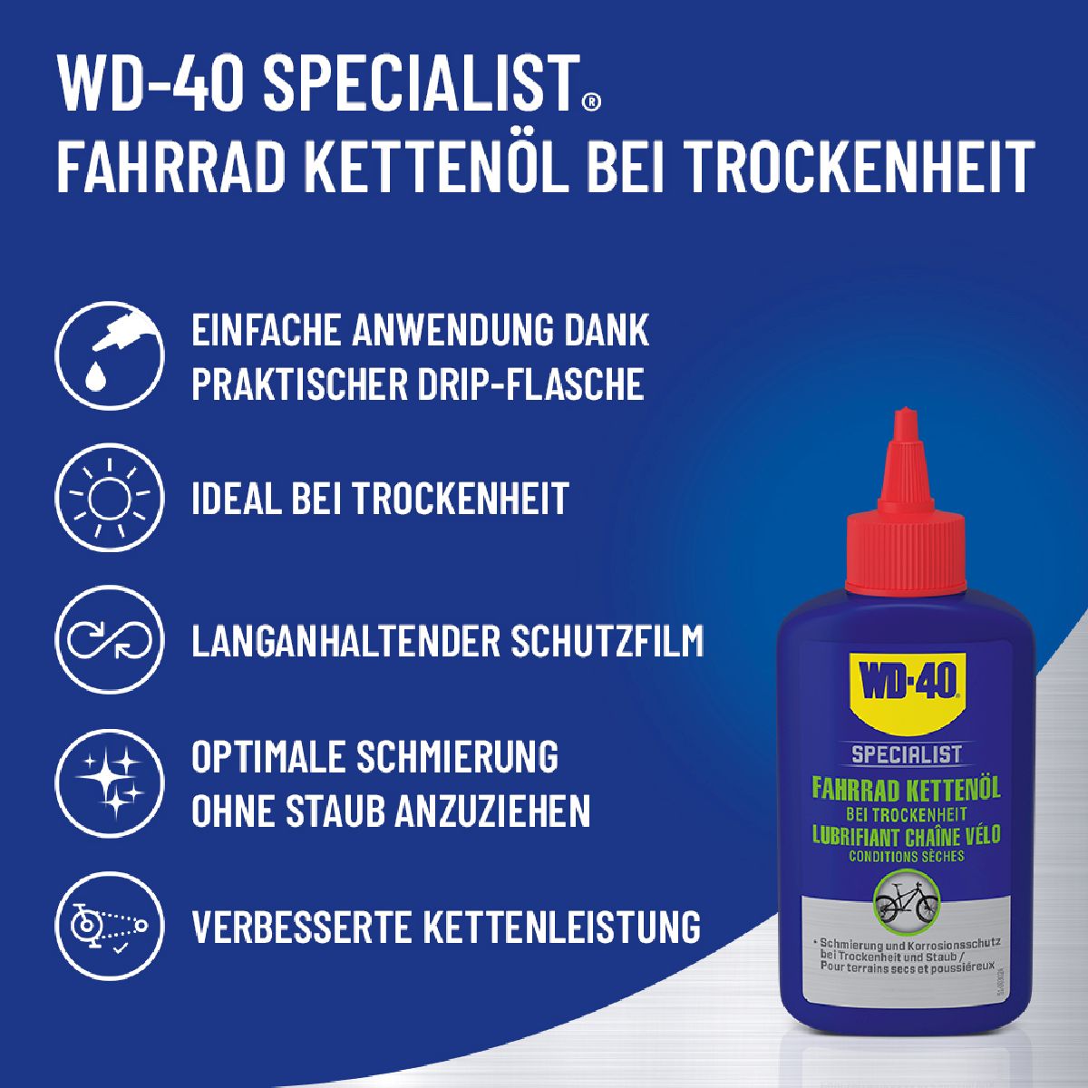 WD-40 Bike Kettenl Trocken 6x100 ml