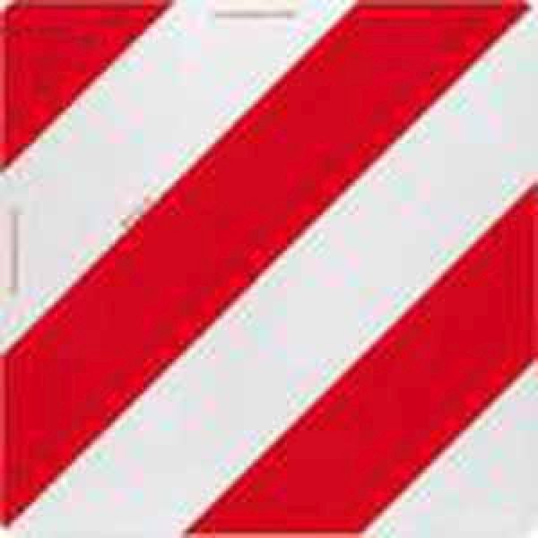 Warntafel f�r �berbreite Stahlblech 423 x 423mm mit Kantenschutz