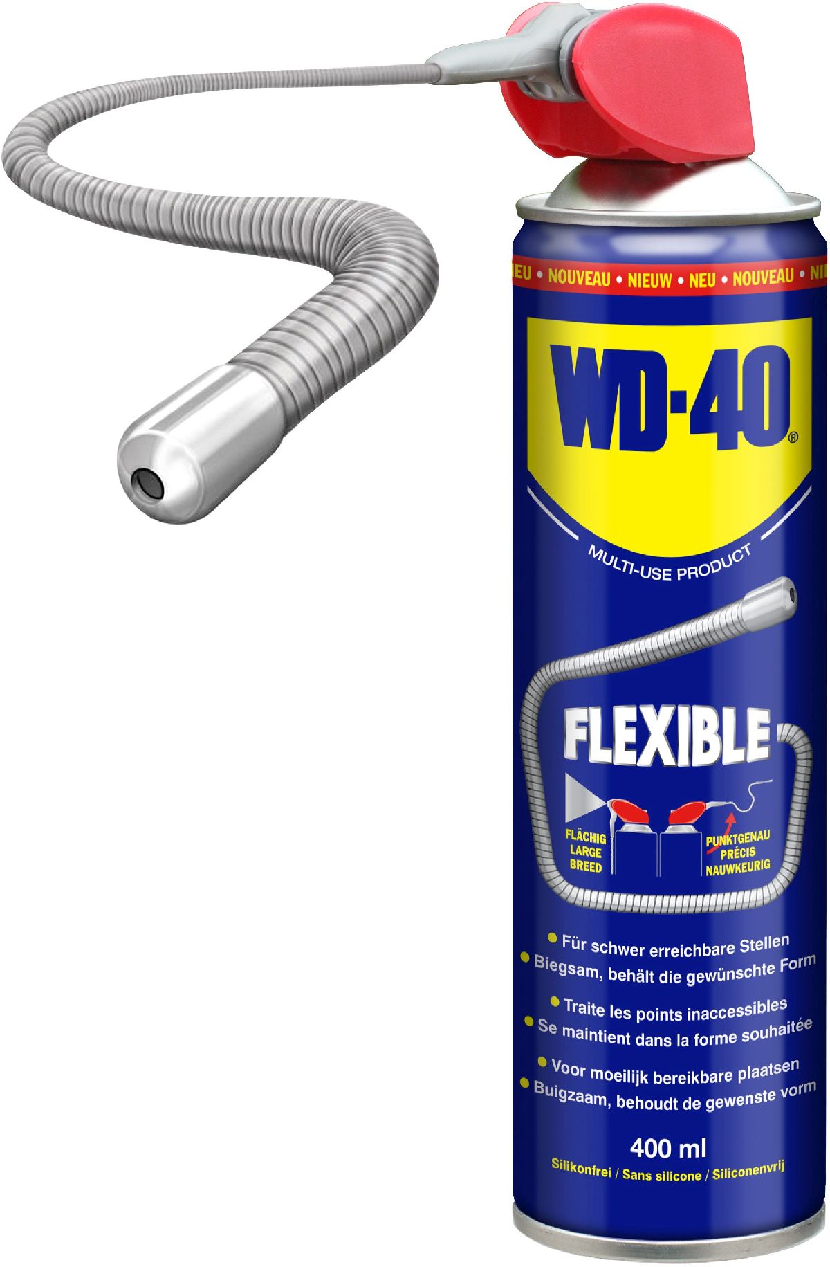 WD40 Multifunktionsl Spraydose 400 ml flexibler Sprhschlauch
