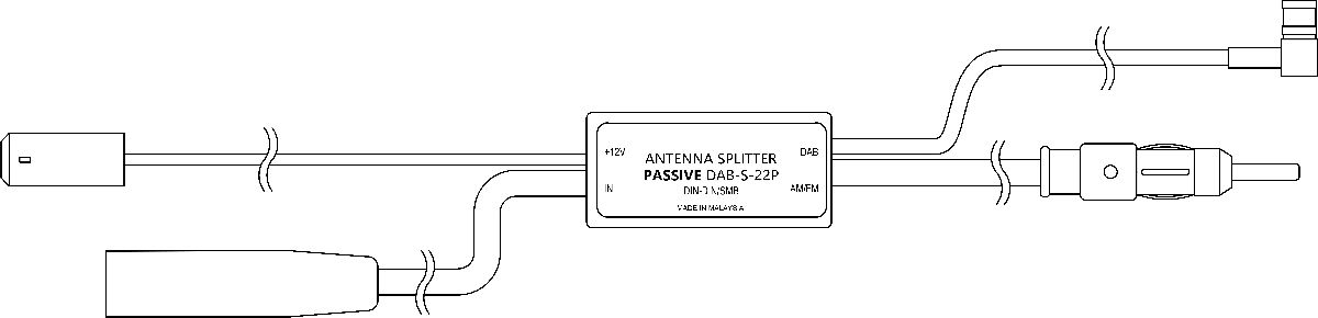 BLAUPUNKT Antennen-Splitter passiv DAB-S-22p DIN/DIN