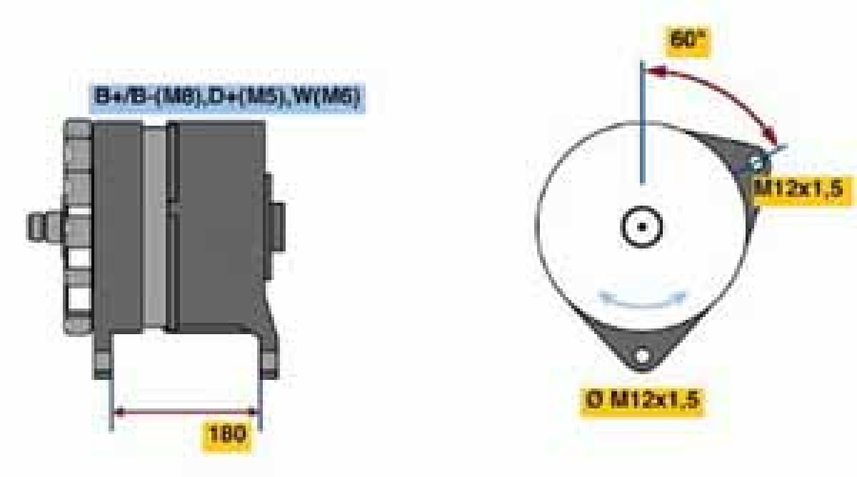 Alternator Bosch NT 28V 140A