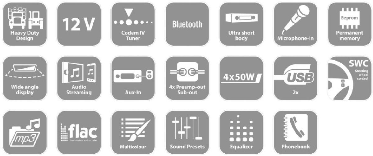 BLAUPUNKT Dublin 412 1 DIN DAB / BT 12 Volt