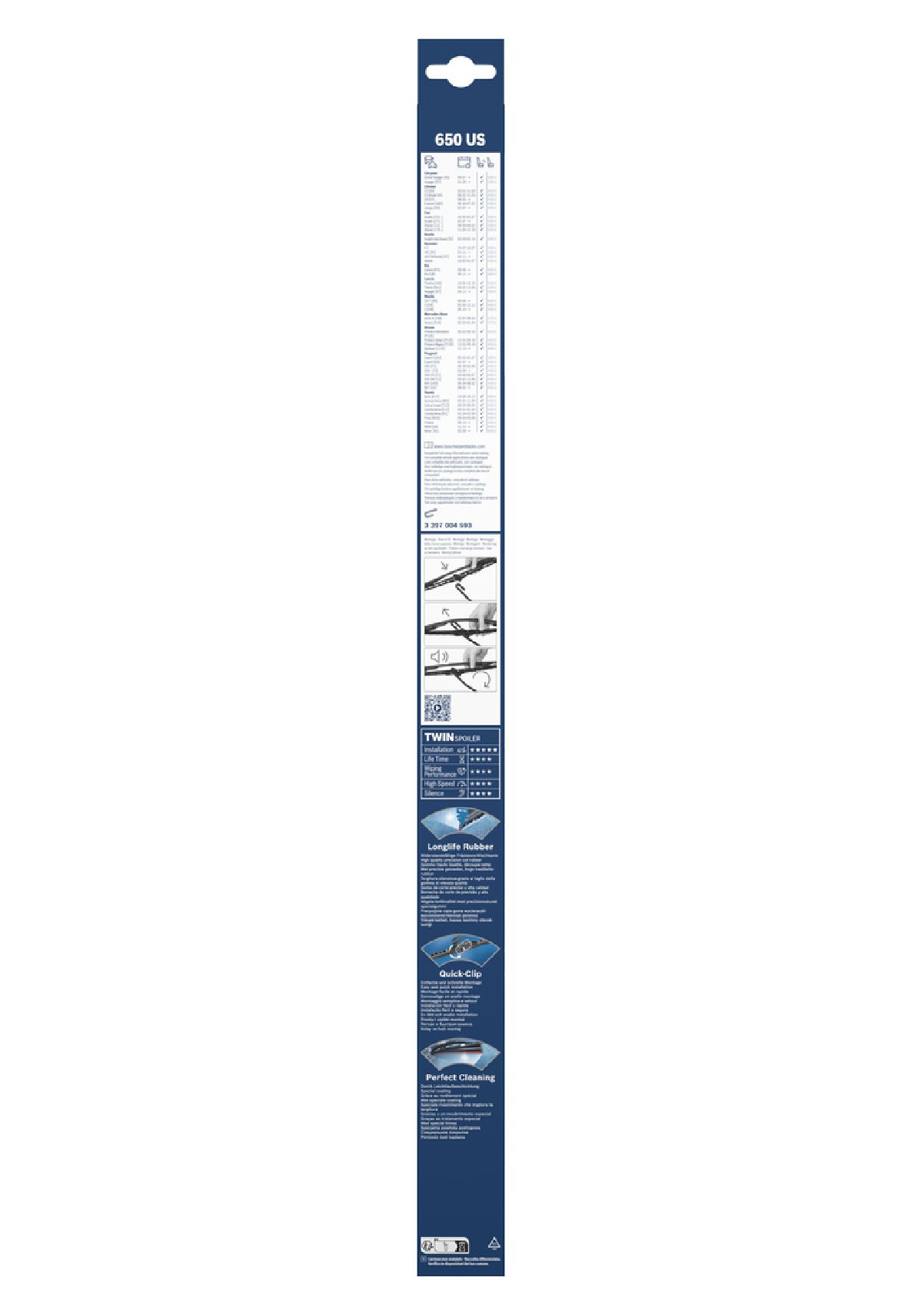 Lame de repassage Twin 650mm