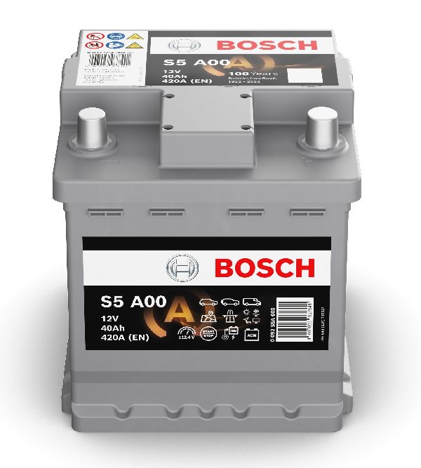 AGM-Batterie Bosch 12V/40Ah/420A LxLxH 175x175x190mm/C:0