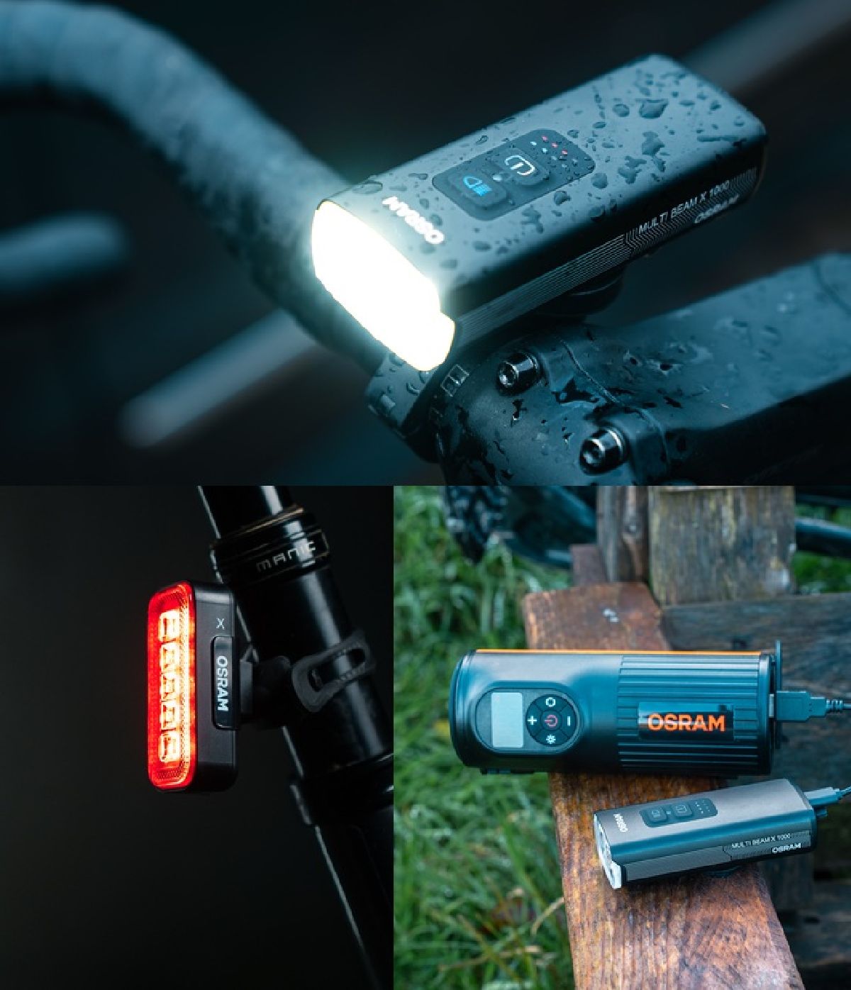 LEDsBIKE MULTI BEAM X 1000 SET Fahrradleuchten-Set