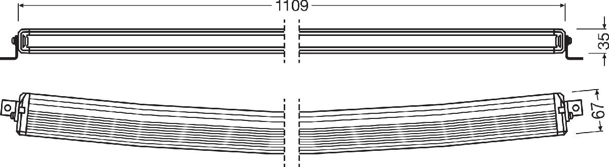 LEDriving CurvedLightbar VX1000-CB SR SM 12-24V/10100Lumen/6000Kelvin
