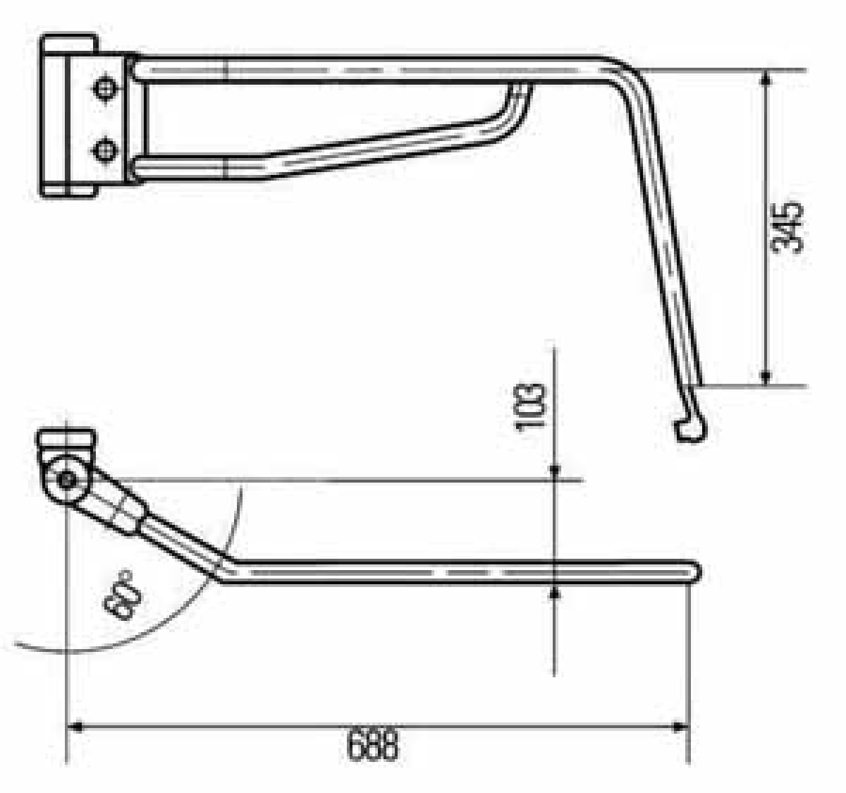 Spiegelstange rechts 6-Pol gro