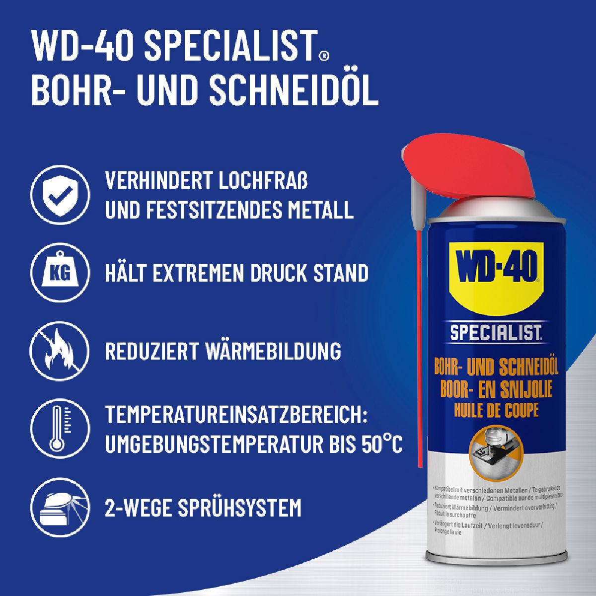 WD-40 Specialist Bohr&Schneidel 12x400ml mit Smart Straw